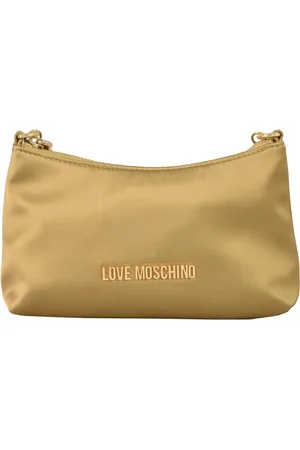 Moschino Taske, Dame, , ONE SIZE, Uld, Satin Skuldertaske med Lynlås Lukning