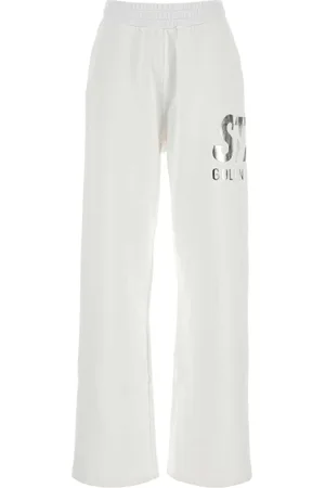 Golden Goose Bukser, Dame, Hvid, L, Bomuld, Hvide bomuldsjoggers