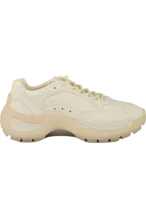 Sportmax Sko, Dame, Hvid, 40 EU, Læder, Læder Sneakers med Gummisål