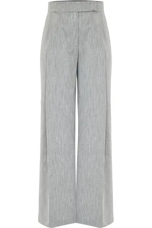 Kocca Bukser, Dame, Grå, 2XS, Elegant Palazzo Bukser med Folder