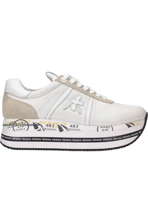 Premiata Sko, Dame, Hvid, 40 EU, Læder, Sneakers