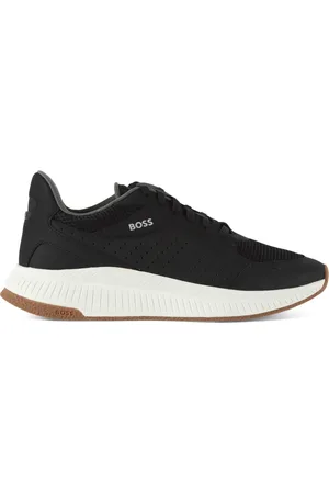 HUGO BOSS Sko, Herre, Sort, 44 EU, Læder, Læder og stof sneakers