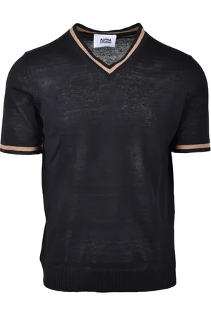 ALPHA STUDIO Strik, Herre, Sort, M, Bomuld, Maglia
