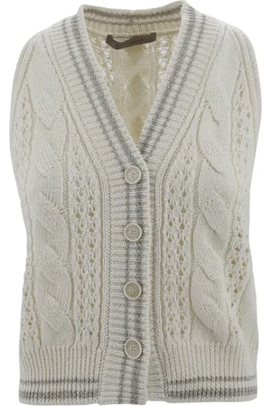 D.EXTERIOR Strik, Dame, , XS, Ivory Top til Kvinder