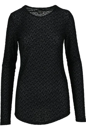 Pinko Top, Dame, Sort, XS, Elegant Striktop med Strækmateriale