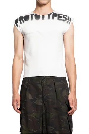 PROTOTYPES Top, Herre, Hvid, L, Bomuld, Hvid Vaffel Muscle Tee