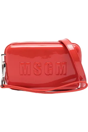 Msgm Taske, Dame, Rød, ONE SIZE, Uld, Skulderpose med præget logo