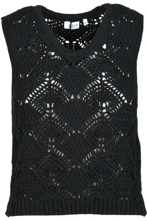 MARELLA Strik, Dame, Blå, XL, Bomuld, Sporty Bomuld Strik Top