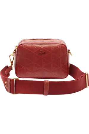 Lacoste Taske, Dame, Rød, ONE SIZE, Uld, Kompakt Crossover Taske Maheki Præget Monogram