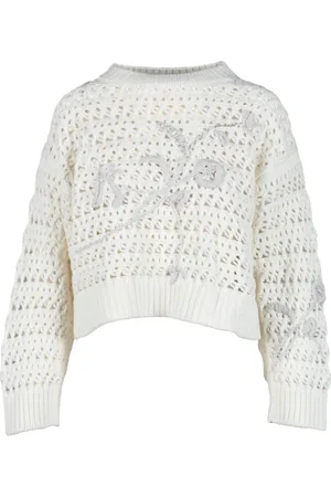 Fabiana Filippi Strik, Dame, Hvid, XS, Uld, Top