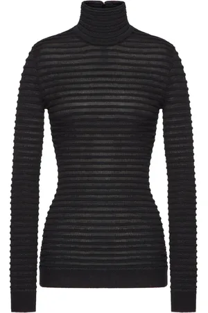VALENTINO GARAVANI Strik, Dame, Sort, L, Uld, Turtleneck Strik