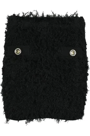 Pinko Nederdel, Dame, Sort, 2XS, Uld, Strik Mini Nederdel Elastiske Detaljer