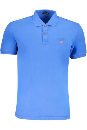 Napapijri Top, Herre, Blå, XL, Bomuld, Blå Bomuldspolo med Logo