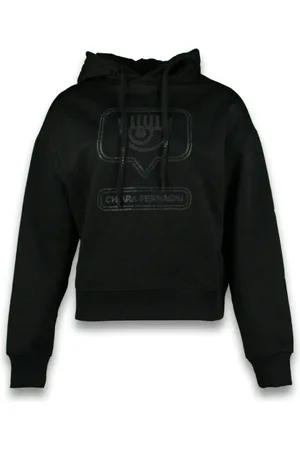 Chiara Ferragni Sweathshirts & Hoodies, Dame, Sort, 2XS, Bomuld, Hættetrøje