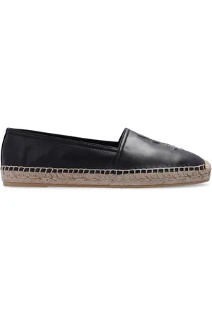 Saint Laurent Sko, Dame, Sort, 39 1/2 EU, Læder, Læder espadrillos