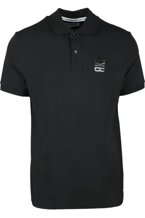Bikkembergs Top, Herre, Sort, 2XL, Bomuld, Bomuld Elastan Polo Skjorte