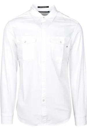 Replay Skjorte, Herre, Hvid, XL, Linned, Linnedskjorte