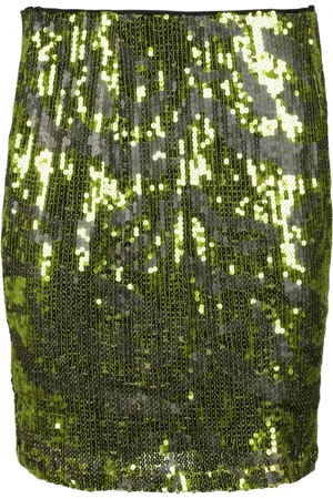 Gestuz Nederdel, Dame, Grøn, XS, Polyester, Nederdel