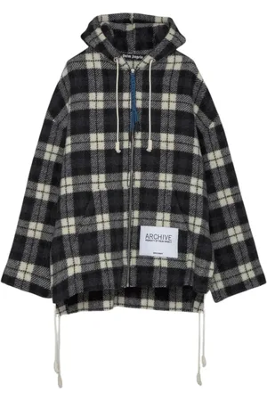 Palm Angels Jakke, Herre, Sort, S, Cashmere, Ternede Cashmere Hættetrøje