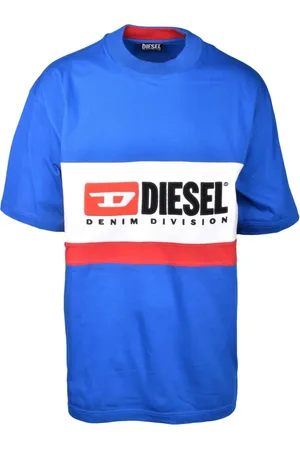 Diesel Top, Herre, Blå, L, Bomuld, Bomuld T-shirt