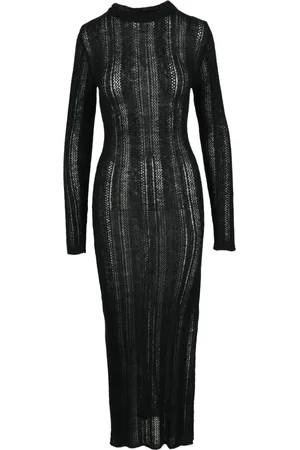 Pinko Kjole, Dame, Sort, XS, Uld, Kvinders Kjole Alpaca Uld Blanding