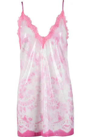 Msgm Kjole, Dame, Lyserød, XS, Polyester, Paillet Tube Kjole med Lynlåslukning