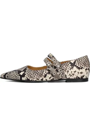 Toral Sko, Dame, Sort, 41 EU, Uld, Elegante Coeur Ballerinaer med Slangeprint