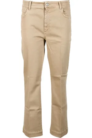 Sportmax Bukser, Dame, Brun, W27, Bomuld, Bomuldsblanding Slim Fit Bukser