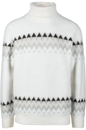 ELEVENTY Strik, Herre, Hvid, XL, Uld, Maglia