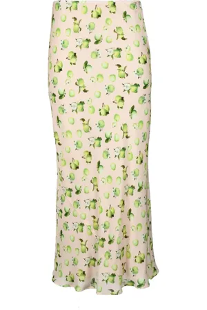 Sportmax Nederdel, Dame, Flerfarvet, XS, Silke Longuette Gerard Nederdel