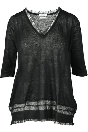 BALLANTYNE Strik, Dame, Sort, 2XL, Linned, Linnedblanding Strik Top