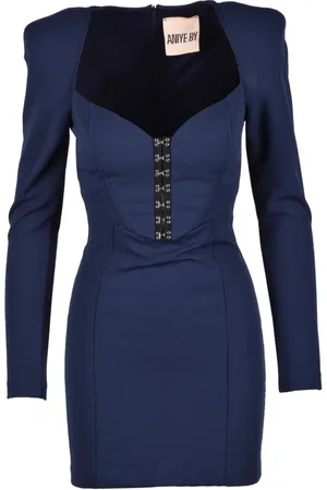 ANIYE BY Kjole, Dame, Blå, S, Polyester, Elegant Kjole i Polyester Elastan