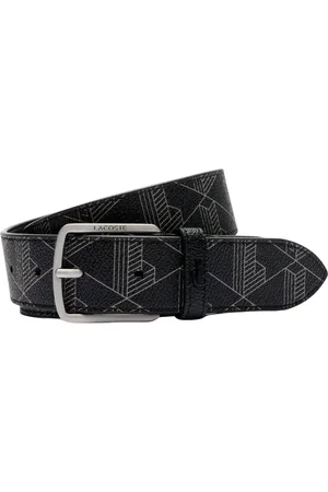 Lacoste Tilbehør, Dame, Sort, ONE SIZE, Kernekollektion Herre Monogram Bælte Sort Grå