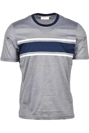 Gran Sasso Top, Herre, Grå, M, Bomuld, Bomuld T-shirt