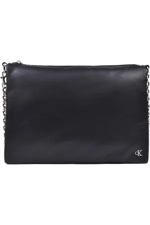Calvin Klein Taske, Dame, Sort, ONE SIZE, Uld, Skuldertaske med kædelukning