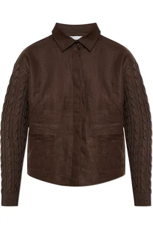 Max Mara Bluser & Skjorter, Dame, Brun, XL, Linned, Skjorte Klaus