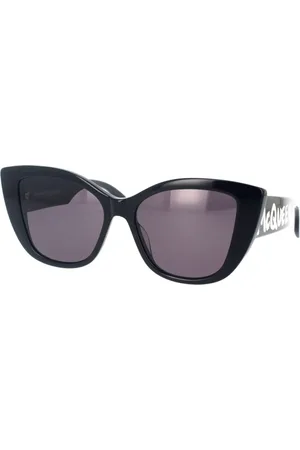 Alexander McQueen Tilbehør, unisex, Sort, 54 MM, Graffiti Cat Eye Solbriller