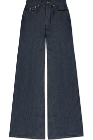 Lacoste Jeans, Dame, Blå, S, Bomuld, Højtaljede jeans