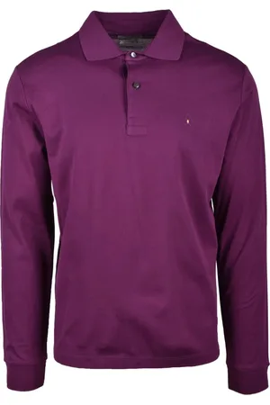 BALLANTYNE Top, Herre, Lilla, L, Bomuld, Bomuld Polo Skjorte