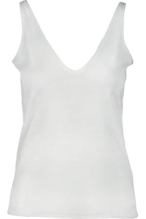 Calvin Klein Top, Dame, Hvid, S, Linned, Lyocell Linned Bluse