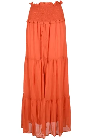 Dondup Nederdel, Dame, , 2XS, Chiffon, Lang chiffon nederdel med sideslidse