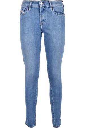 Diesel Jeans, Dame, Blå, W27, Bomuld, Smalle Jeans