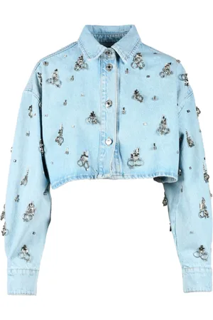 Msgm Bluser & Skjorter, Dame, Blå, 2XS, Bomuld, Bomuldsskjorte