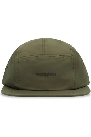 Woolrich Tilbehør, Herre, Grøn, ONE SIZE, Bomuld, Justerbar Baseball Cap med Stiv Skygge