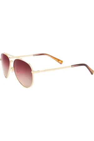 Polar Tilbehør, unisex, Gul, 61 MM, Uld, Guld solbriller med brune linser