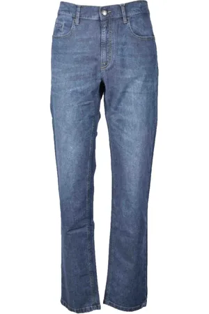 Bikkembergs Jeans, Herre, Blå, W30, Linned, Afslappet Jeans med Linnedblanding