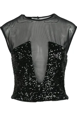 Pinko Top, Dame, Sort, L, Uld, Stilfuld Top i Forskellige Farver