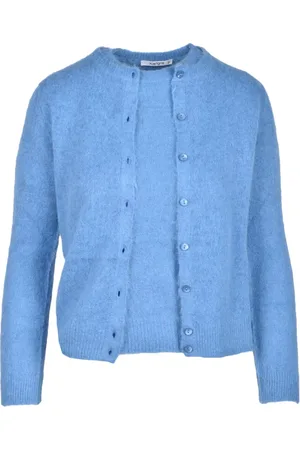 KANGRA CASHMERE Strik, Dame, Blå, M, Uld, Twin set