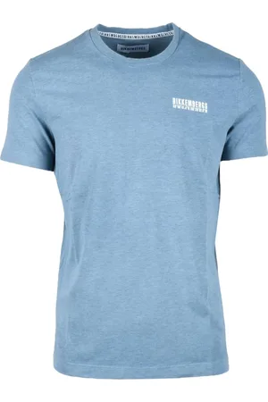 Bikkembergs Top, Herre, Blå, M, Bomuld, Bomuld Blandings T-shirt