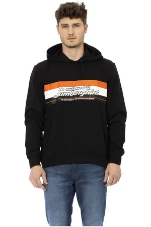 AUTOMOBILI LAMBORGHINI Sweathshirts & Hoodies, Herre, Sort, M, Hættetrøje med Frontprint og Logoindsats
